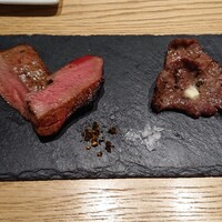 肉寿司 肉和食 KINTAN コレド室町 - タン食べ比べ