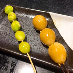 三酉屋 - ぎんなん220円とうずら卵165円