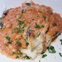 リストランテ ラ チャウ - 牡蛎とほうれん草のトマトソースラザニア