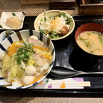 咲くら庵 - 日替わり定食 (中華丼) ¥550-