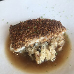 表参道うかい亭 - ステーキランチ厳選サーロイン １４５２０円。カマスの胡桃焼とコンソメを吸わせたキノコを合わせたものです。カマスは正直、手を加え過ぎですが、キノコがとーっても美味しかったです（╹◡╹）（╹◡╹）