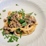 La Brianza - サカエヤジビーフボロネーゼ手打ちパスタ。歯切れのいいプリプリ自家製麺がとても美味しい♡ もちろんお肉たっぷりのボロネーゼも美味しいの