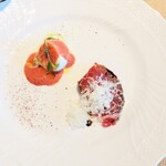 La Brianza - ボッコンチーノガスパチョソーススマック和牛ブレザオラ。ポーションは大きくなくても、存在感ある美味しさ☆ それぞれが個性的美味しい