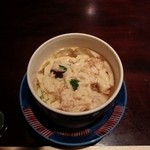 五代目 野田岩 - うなぎの茶碗蒸し。フカヒレ入り　濃厚な味わい。うなぎと海苔の風味そしてフカヒレが美味しい。