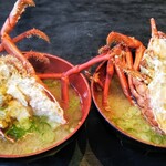 木村屋 - 刺身の後で頂いた伊勢海老の味噌汁です。