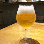 ウブリエ - SHIOSAI甘夏ビール（￥950）。韮山の反射炉ビヤ×この店のコラボ、ここでしか飲めない一品！