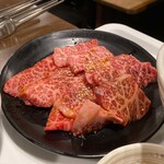 元氣七輪焼肉 牛繁 - 上カルビ定食1440円