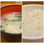 Arando - 豆腐とワカメの味噌汁＆ご飯