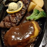 肉の万世 - ツートップステーキS  3,070円