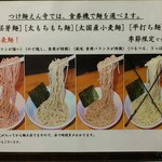 つけ麺 えん寺 - 麺の種類