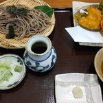 そば うどん 田八 - 天ざる(1100円)