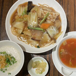 Kouzen - ザーサイ、スープ、粥or白米、メイン