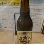 大衆酒場 ほていちゃん 立川南口店 - サッポロラガービール大瓶　表示410円→請求420円