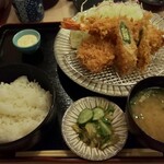 Tonkatsu Kappou Akasaka Yuukun - ヒレ、大海老、オクラ巻きフライミックス 1,200円