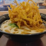 よってかんね - よってかんねうどんとゴボウのかき揚げ