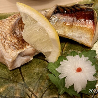 たん熊北店 本店 - ▶︎焼き物
                      @鯛かま塩焼/檸檬　@鯖香味焼