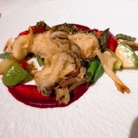 シェ・イノ - 手長海老のカダイフヌードル巻き