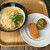 山越うどん - 料理写真:かまたまうどん＆じゃがいもの天ぷら・カニクリームコロッケ