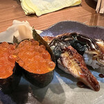 海のまんま・海鮮味楽 - イクラの軍艦と鰻の寿司！