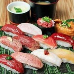 Assorted meat Sushi for lunch (12 pieces)