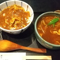 日本橋 やぶ久 - ミニカレー丼、ミニカレー南蛮そばセット 1,100円 ♪
