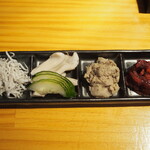 Sushiya Noda - あて4種盛り
