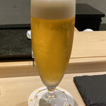 鮨 なんば - ビールも普通に飲める様になりましたね！