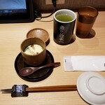 寿司 魚がし日本一 - 先行・茶碗蒸し。