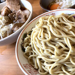 ラーメン二郎 - 『つけ麺(ニンニク)＋たまねぎたまご』