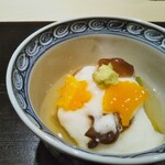 銀座 よし澤 - 煮物　秋野菜の帆立蒸し