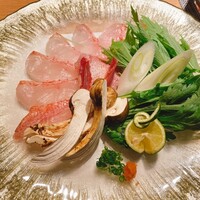 梅田 鮨 個室 みや川 - 金目鯛　松茸　しゃぶしゃぶ