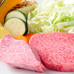 Koube Gyuu Suteki Sen - 肉＿サーロイン、ヘレ、焼き野菜Aパターン