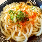 はなまるうどん - かけ中：350円