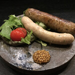 日名田 - 鴨肉の手作りソーセージ、豚肉の手作りソーセージ 盛り合わせ