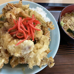 江戸家 - かき揚げ丼＋小そばセット　500円