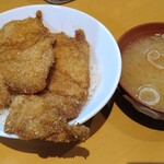 とんかつ太郎 - ミニヒレカツ丼となめこ汁