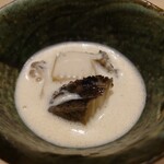 すし宮川  - 蝦夷鮑　肝クリームソース