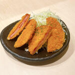 御縁屋はし村 - ハムカツ　二枚