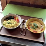 スプーンソング - フィッシュカレー＋小エビのプラオライス