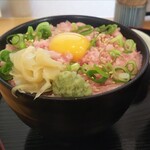 ごはん処 藤井堂 - ミニ ネギトロまぐろ丼 ※角度を変えて (2021.10.29)