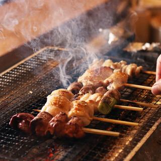 Each piece is hand-seared for exceptional freshness. Daisen chicken yakitori grilled over Bincho charcoal!