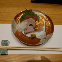 うおまん 西梅田本店 - お造り（マグロ・鯛・ヒラマサ）