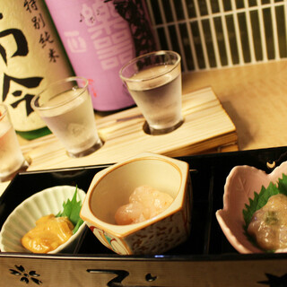 座へその名刺代わりの日本酒飲み比べセット