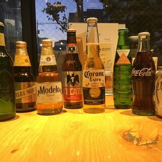 海外啤酒丰富◎适合墨西哥料理的酒等菜品也很丰富