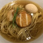 麺屋一燈 - 秋の帆立出汁塩ラーメン＋味玉