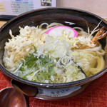 まるなお - 天ぷらうどん　740円税込