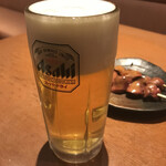 串焼き ごっち - 生ビール　まみこまみこ