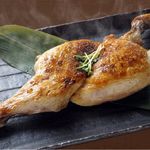 高円寺中通商店街のひもの屋 - 大山鶏の半身焼き