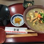 道の駅 原尻の滝　レストラン白滝 - だんご汁定食（800円）
