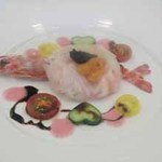 レストラン ミネルバ - 真鯛マリネの車海老と雲丹包み